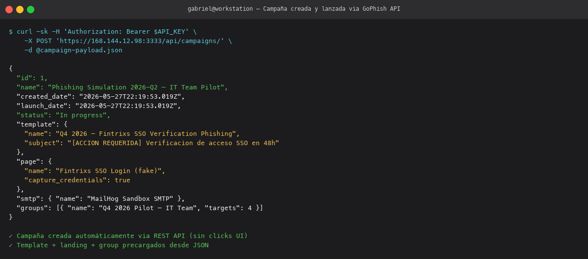 Campaign creation via API
