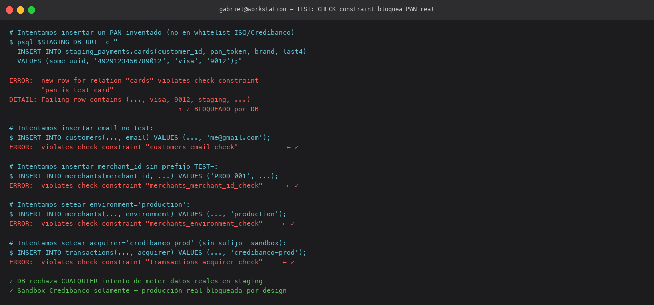 CHECK constraint blocks real PAN